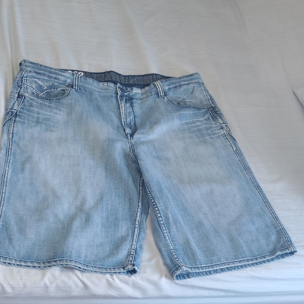 Ecko Men's Faded Blue Jean Shorts